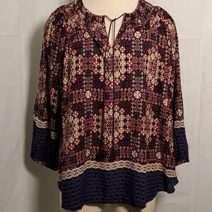Anthropologie Blouse 11.1‎  bohemian womens. Small  oversized. Grannycore